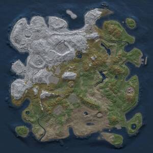Thumbnail Rust Map: Procedural Map, Size: 4000, Seed: 1041580948, 13 Monuments