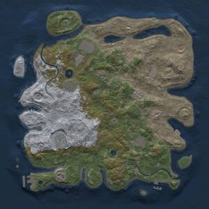 Thumbnail Rust Map: Procedural Map, Size: 3750, Seed: 2096433785, 14 Monuments