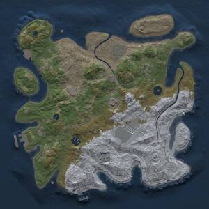 Thumbnail Rust Map: Procedural Map, Size: 3500, Seed: 106702949, 12 Monuments