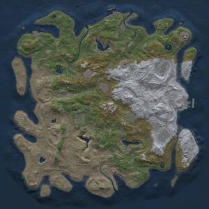 Thumbnail Rust Map: Procedural Map, Size: 4500, Seed: 1894740549, 15 Monuments