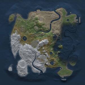 Thumbnail Rust Map: Procedural Map, Size: 3000, Seed: 1447805373, 11 Monuments
