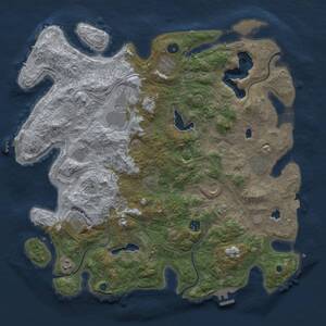 Thumbnail Rust Map: Procedural Map, Size: 4500, Seed: 985353601, 15 Monuments