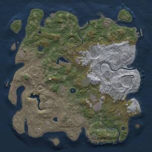 Thumbnail Rust Map: Procedural Map, Size: 4250, Seed: 1846356650, 17 Monuments