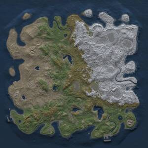 Thumbnail Rust Map: Procedural Map, Size: 4500, Seed: 1952401961, 17 Monuments