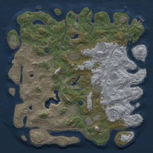 Thumbnail Rust Map: Procedural Map, Size: 4800, Seed: 1970049740, 17 Monuments