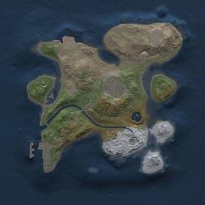 Thumbnail Rust Map: Procedural Map, Size: 2000, Seed: 1479696179, 3 Monuments