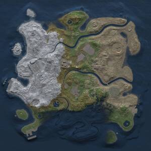 Thumbnail Rust Map: Procedural Map, Size: 3500, Seed: 1470426950, 14 Monuments