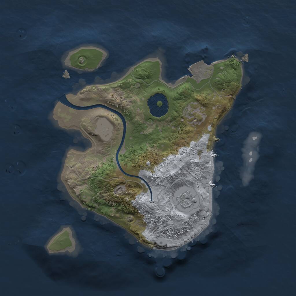 Rust Map: Procedural Map, Size: 2000, Seed: 789338944, 2 Monuments