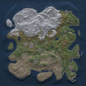 Thumbnail Rust Map: Procedural Map, Size: 3700, Seed: 1538529195, 16 Monuments