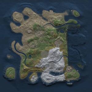 Thumbnail Rust Map: Procedural Map, Size: 3000, Seed: 861550120, 11 Monuments