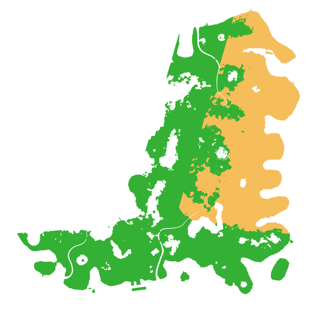 Biome Rust Map: Procedural Map, Size: 4500, Seed: 29355139