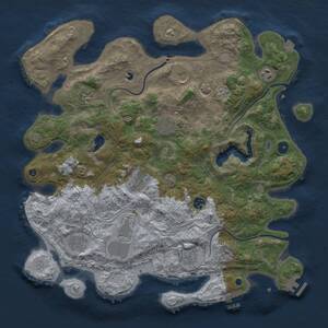 Thumbnail Rust Map: Procedural Map, Size: 4250, Seed: 145653495, 16 Monuments
