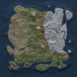 Thumbnail Rust Map: Procedural Map, Size: 3750, Seed: 602205, 14 Monuments