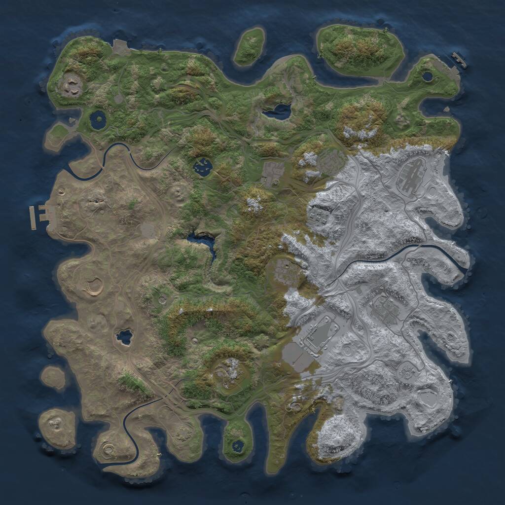 Rust Map: Procedural Map, Size: 4250, Seed: 146947, 17 Monuments