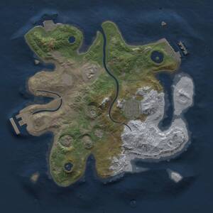 Thumbnail Rust Map: Procedural Map, Size: 2500, Seed: 1422395718, 6 Monuments