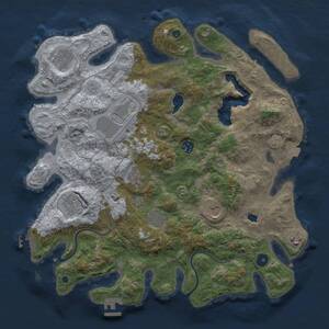 Thumbnail Rust Map: Procedural Map, Size: 4000, Seed: 112211323, 14 Monuments