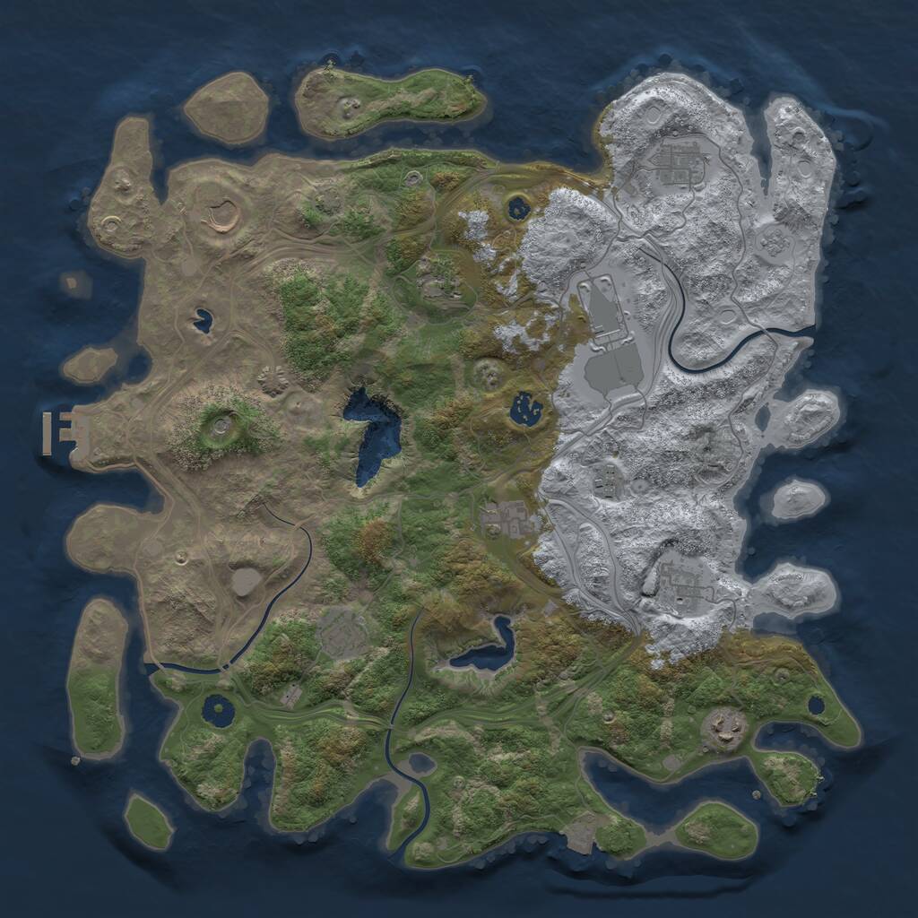 Rust Map: Procedural Map, Size: 4250, Seed: 794129563, 15 Monuments