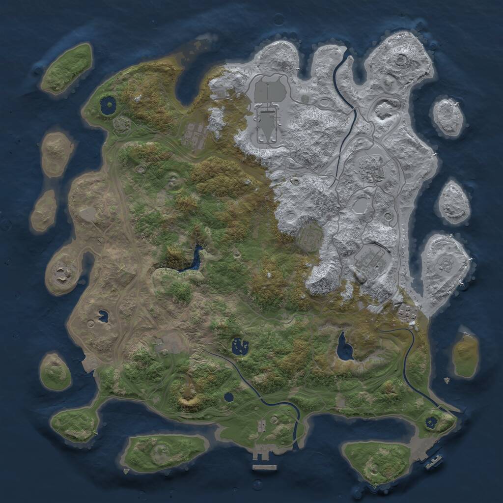 Rust Map: Procedural Map, Size: 4250, Seed: 29011992, 15 Monuments