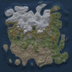Thumbnail Rust Map: Procedural Map, Size: 3800, Seed: 200695385, 17 Monuments