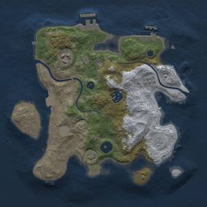 Thumbnail Rust Map: Procedural Map, Size: 2700, Seed: 460822755, 9 Monuments