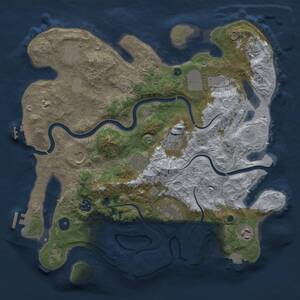 Thumbnail Rust Map: Procedural Map, Size: 3750, Seed: 1211233548, 16 Monuments