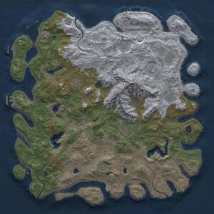 Thumbnail Rust Map: Procedural Map, Size: 5000, Seed: 1382577187, 16 Monuments