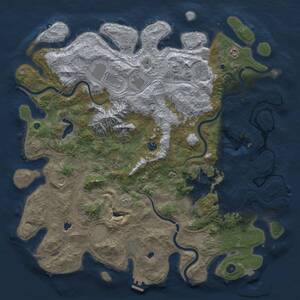 Thumbnail Rust Map: Procedural Map, Size: 5000, Seed: 203021025, 16 Monuments