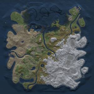 Thumbnail Rust Map: Procedural Map, Size: 4250, Seed: 99409079, 17 Monuments