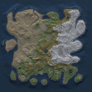 Thumbnail Rust Map: Procedural Map, Size: 3500, Seed: 98857115, 13 Monuments