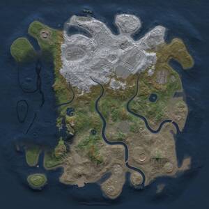 Thumbnail Rust Map: Procedural Map, Size: 3750, Seed: 14873378, 15 Monuments