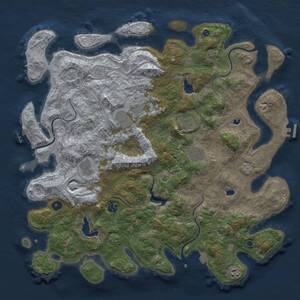 Thumbnail Rust Map: Procedural Map, Size: 4500, Seed: 1988473917, 13 Monuments