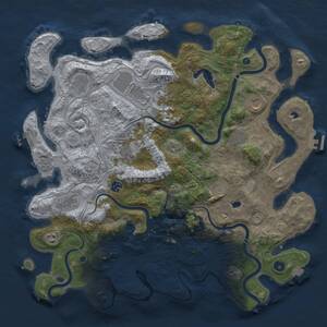 Thumbnail Rust Map: Procedural Map, Size: 4500, Seed: 1988473917, 17 Monuments