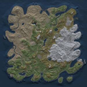 Thumbnail Rust Map: Procedural Map, Size: 4450, Seed: 13141, 17 Monuments
