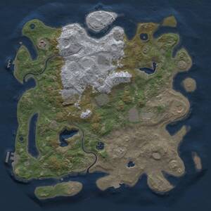 Thumbnail Rust Map: Procedural Map, Size: 4000, Seed: 210350, 14 Monuments