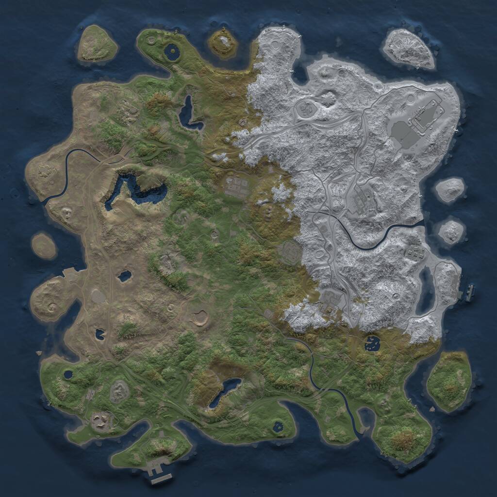 Rust Map: Procedural Map, Size: 4700, Seed: 2024326178, 16 Monuments
