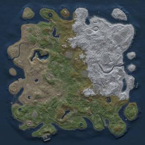 Thumbnail Rust Map: Procedural Map, Size: 4700, Seed: 2024326178, 16 Monuments