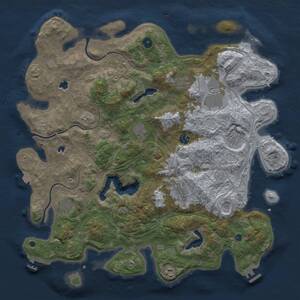 Thumbnail Rust Map: Procedural Map, Size: 4500, Seed: 1437765524, 15 Monuments