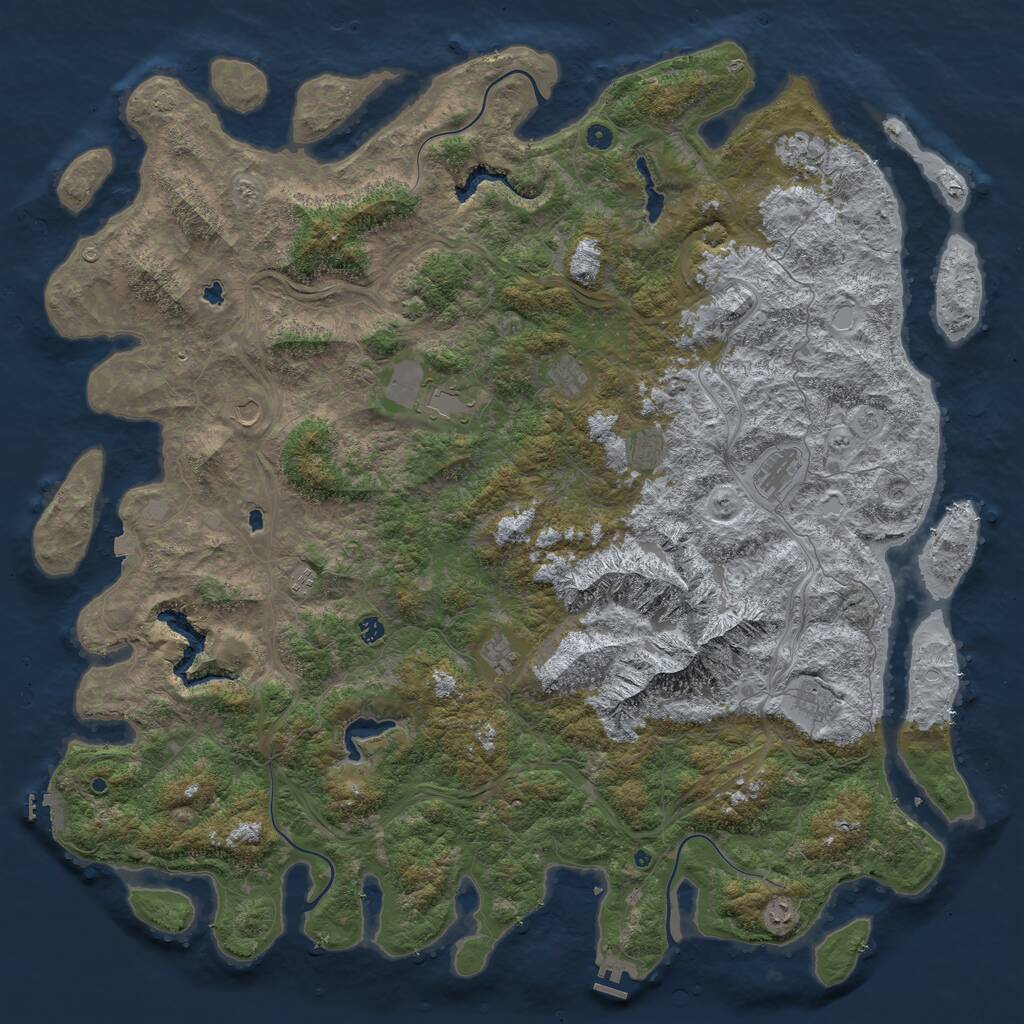 Rust Map: Procedural Map, Size: 6000, Seed: 1768840402, 17 Monuments