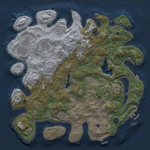 Thumbnail Rust Map: Procedural Map, Size: 4000, Seed: 1392452834, 15 Monuments