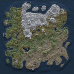 Thumbnail Rust Map: Procedural Map, Size: 4500, Seed: 2089741996, 17 Monuments