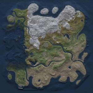 Thumbnail Rust Map: Procedural Map, Size: 4500, Seed: 2089741996, 17 Monuments