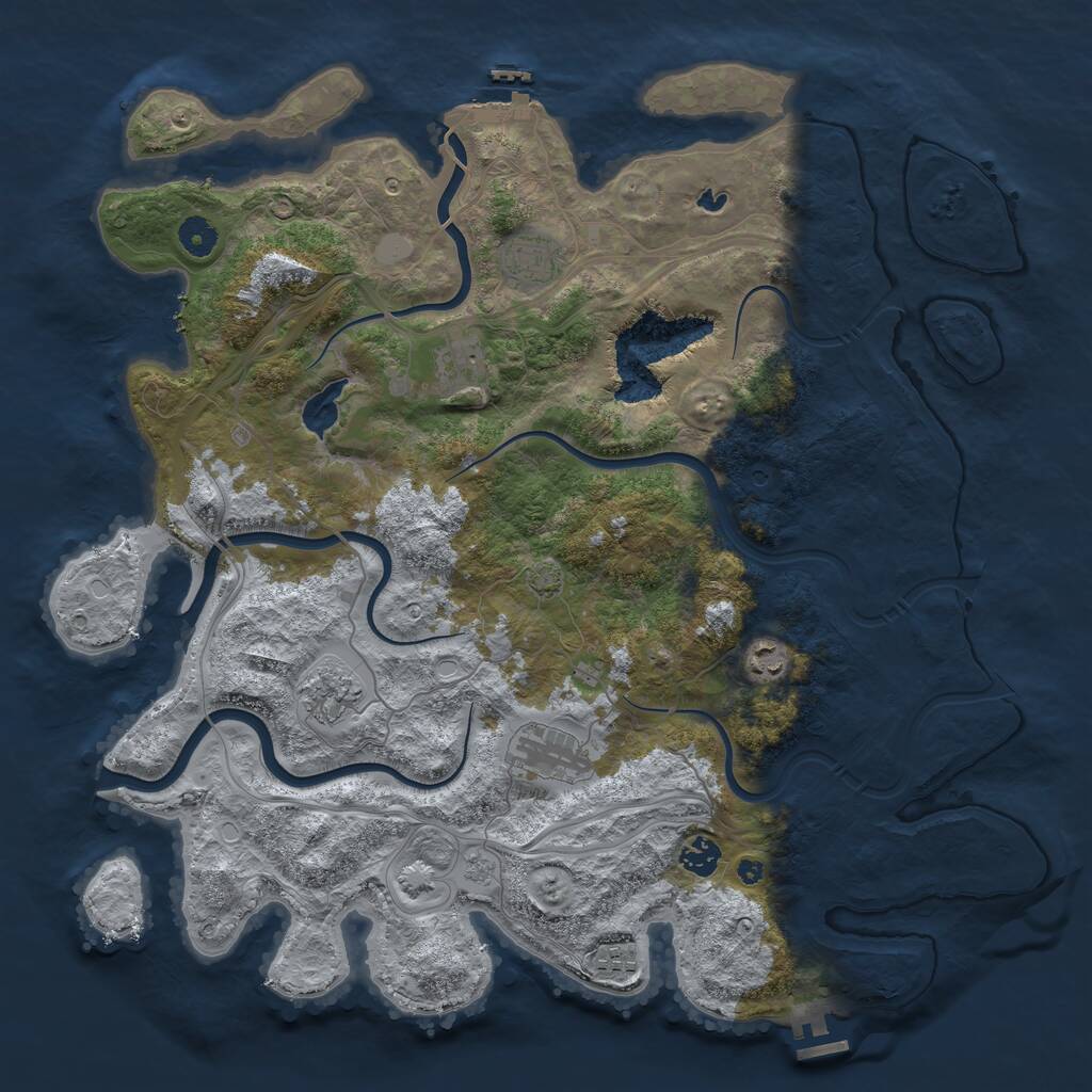 Rust Map: Procedural Map, Size: 4250, Seed: 1502468, 13 Monuments