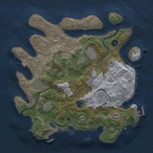 Thumbnail Rust Map: Procedural Map, Size: 3500, Seed: 871787373, 13 Monuments