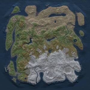 Thumbnail Rust Map: Procedural Map, Size: 4000, Seed: 41414197, 15 Monuments