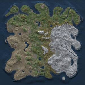 Thumbnail Rust Map: Procedural Map, Size: 4500, Seed: 446484130, 17 Monuments