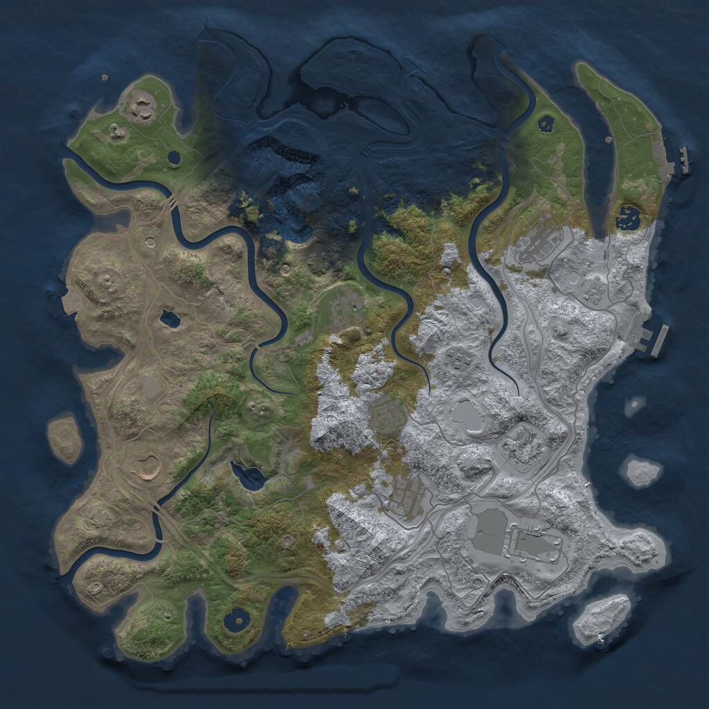 Rust Map: Procedural Map, Size: 4250, Seed: 1745427552, 16 Monuments