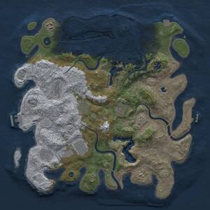 Thumbnail Rust Map: Procedural Map, Size: 4000, Seed: 1194837825, 16 Monuments