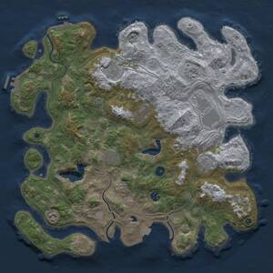 Thumbnail Rust Map: Procedural Map, Size: 4250, Seed: 626931517, 15 Monuments