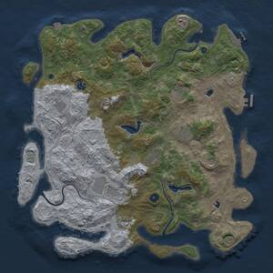 Thumbnail Rust Map: Procedural Map, Size: 4500, Seed: 250206, 16 Monuments