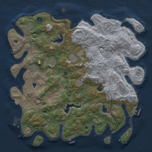 Thumbnail Rust Map: Procedural Map, Size: 4500, Seed: 1708547945, 16 Monuments